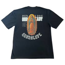 Black t-shirt with 'Our Lady of Guadalupe'