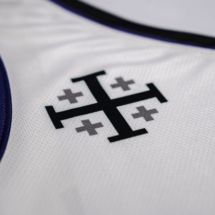 Black and grey Jerusalem cross