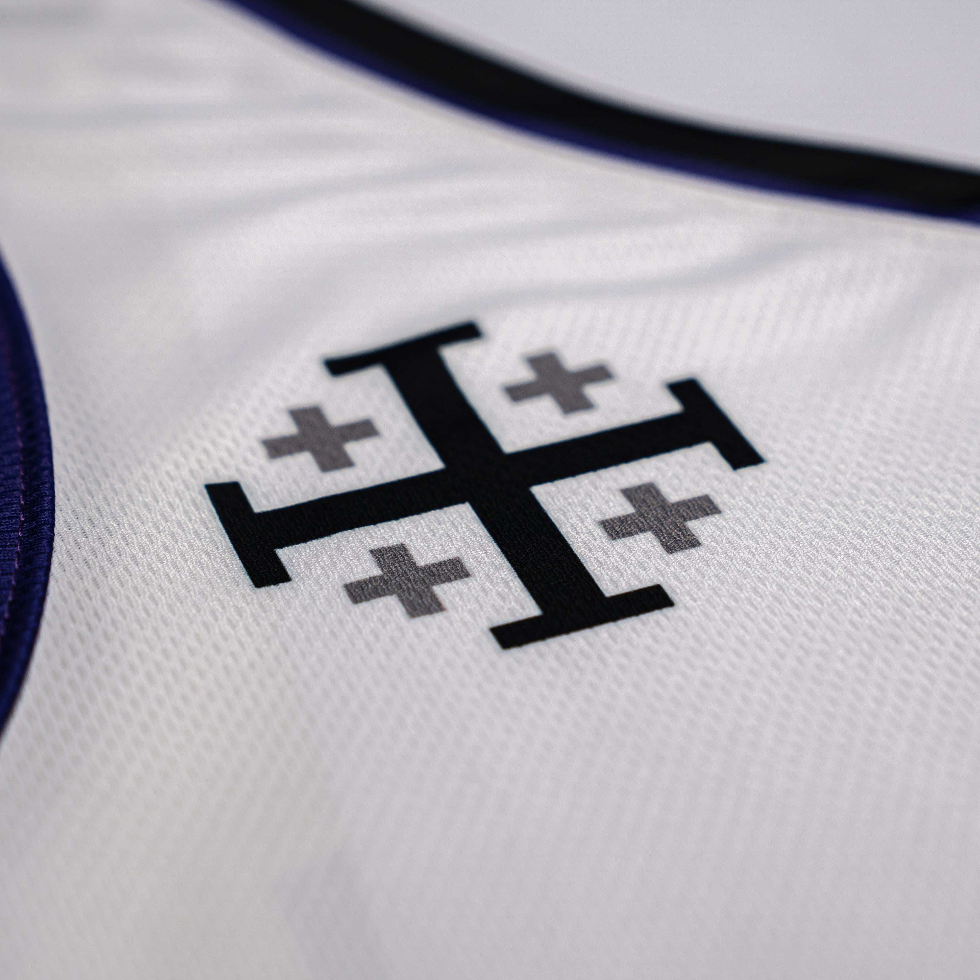 Black and grey Jerusalem cross