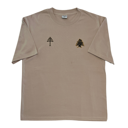 Maronite cross and Cedar tree black and gold