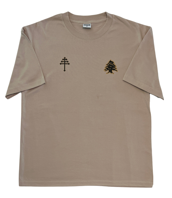 Maronite cross and Cedar tree black and gold